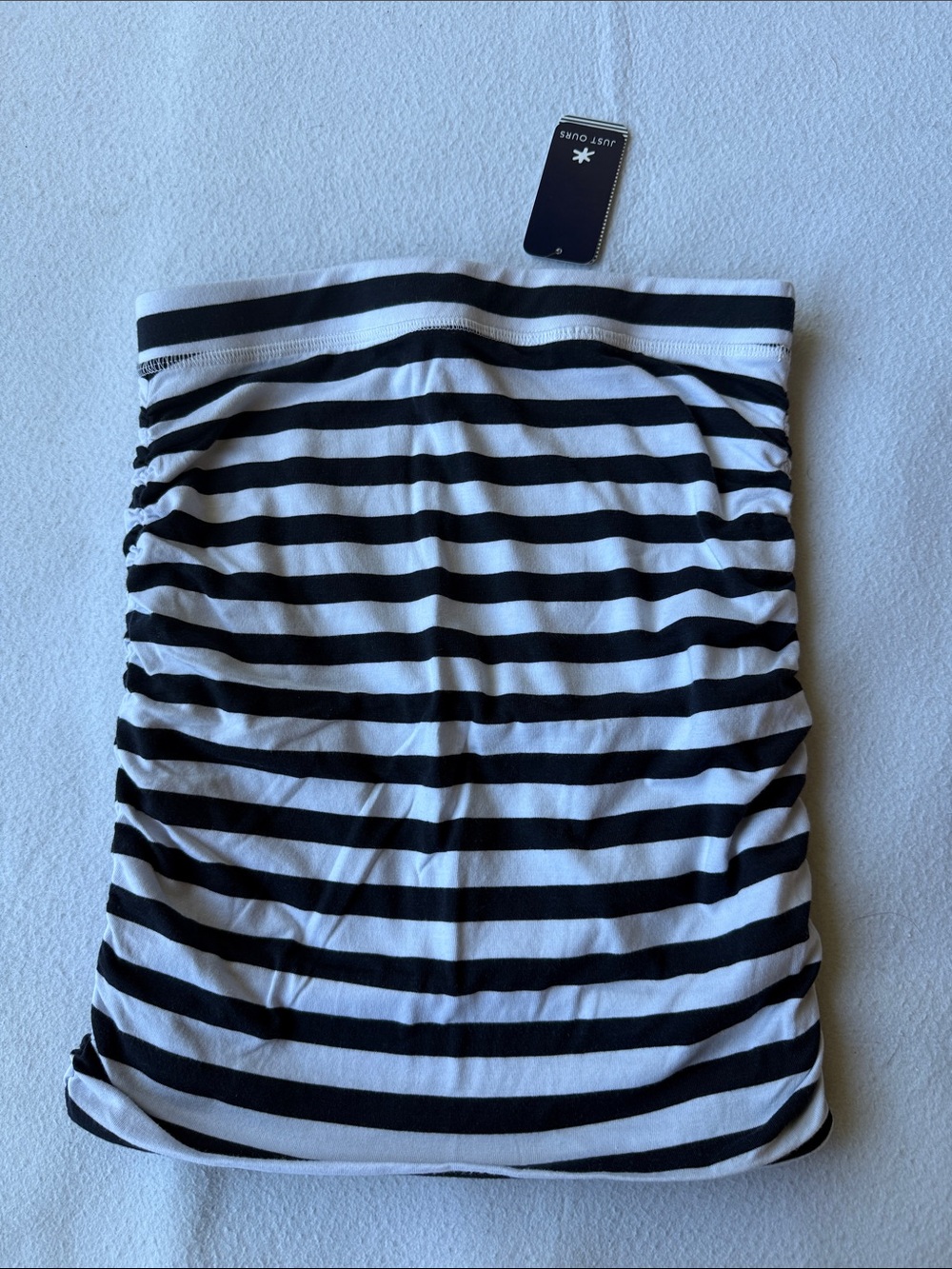 Splendid Navy & White Fitted knit Striped Skirt cinched